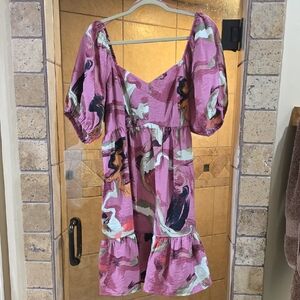 9 West New Without Tags Floral Puff Sleeve Dress